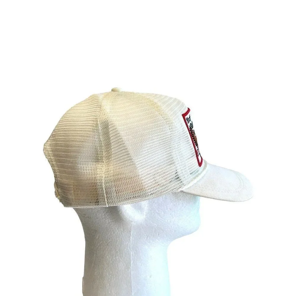 Vtg Hoot Owl Stallings Casing Services Tishomingo Ok Snapback Hat Cap USA Mesh